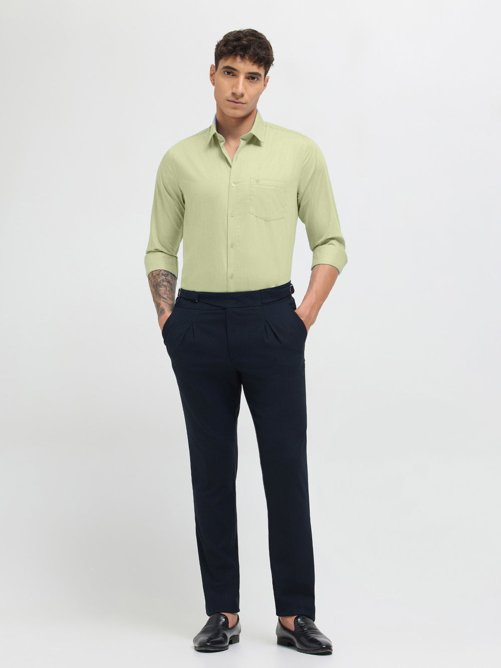 pista green formal shirt