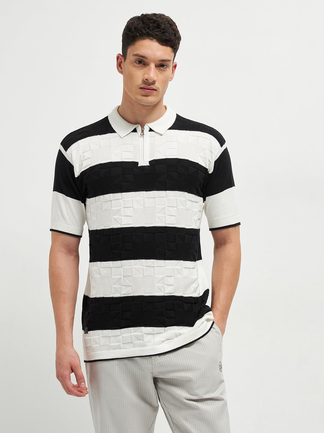 plain polo shirt black