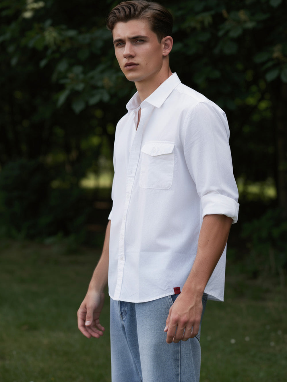 plain white shirt