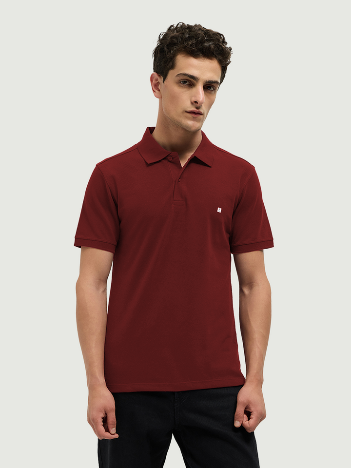 polo t shirt maroon