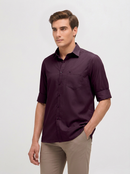 Royal Berry Solid Formal Shirt