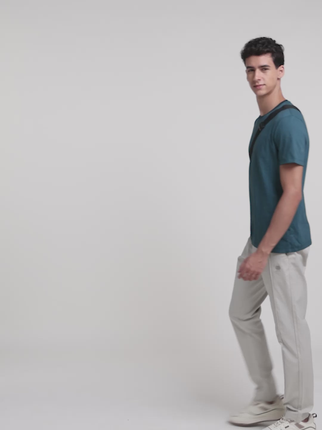Olive Printed  Crew Neck T Shirt