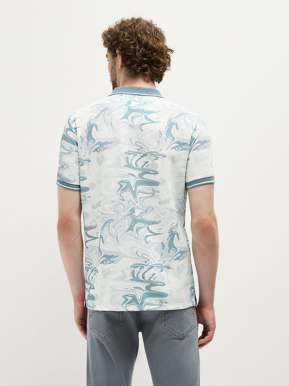 printed polo t shirt