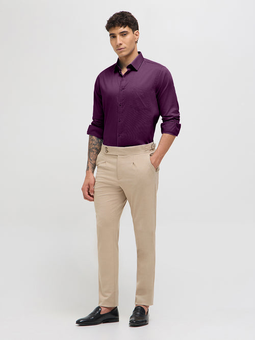 Dusty Purple Solid Formal Shirt