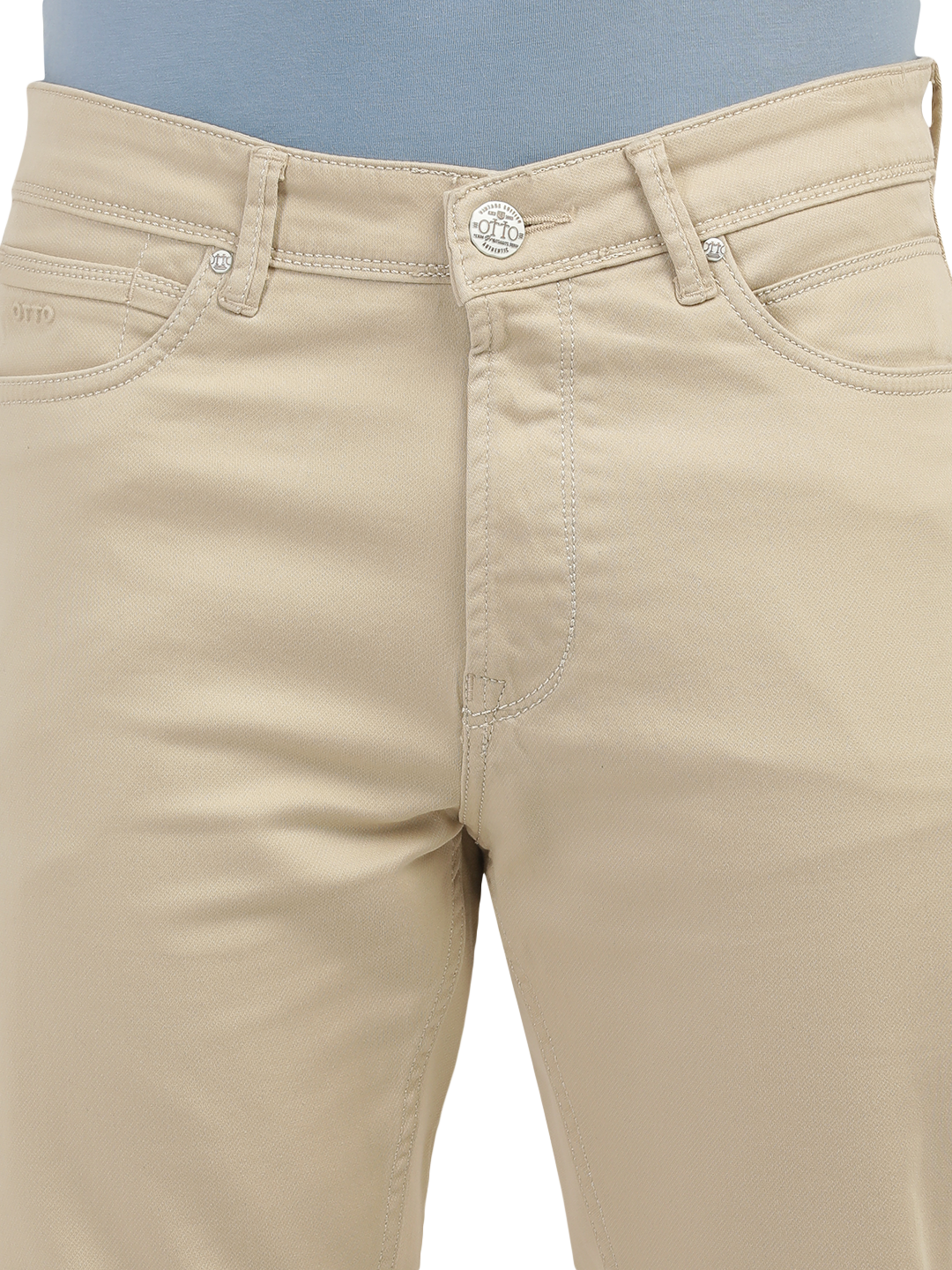 regular fit cotton trousers