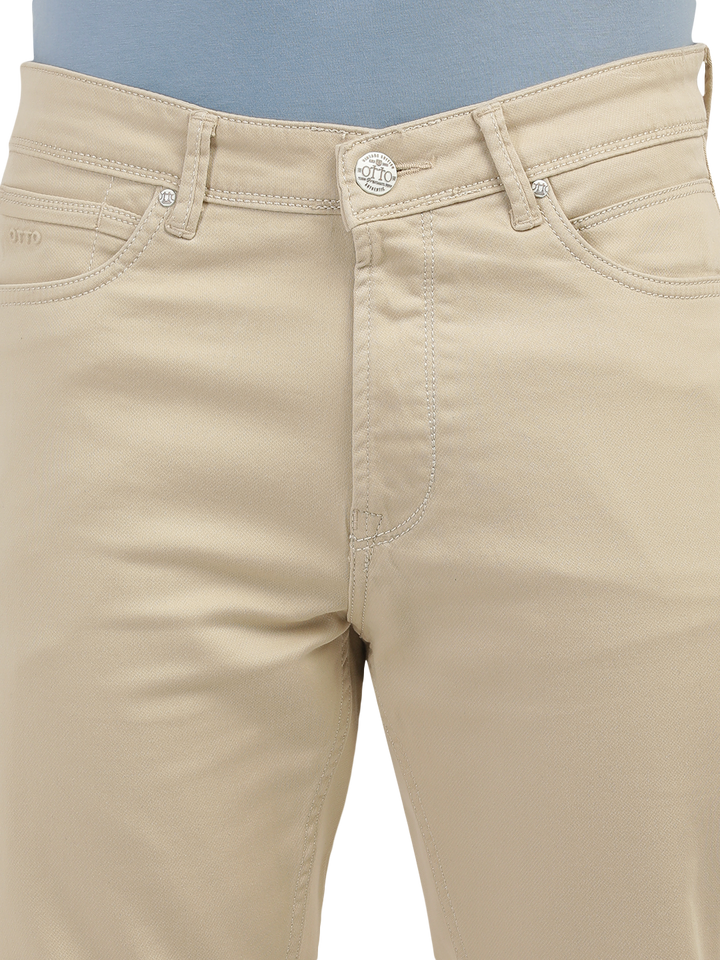 regular fit cotton trousers