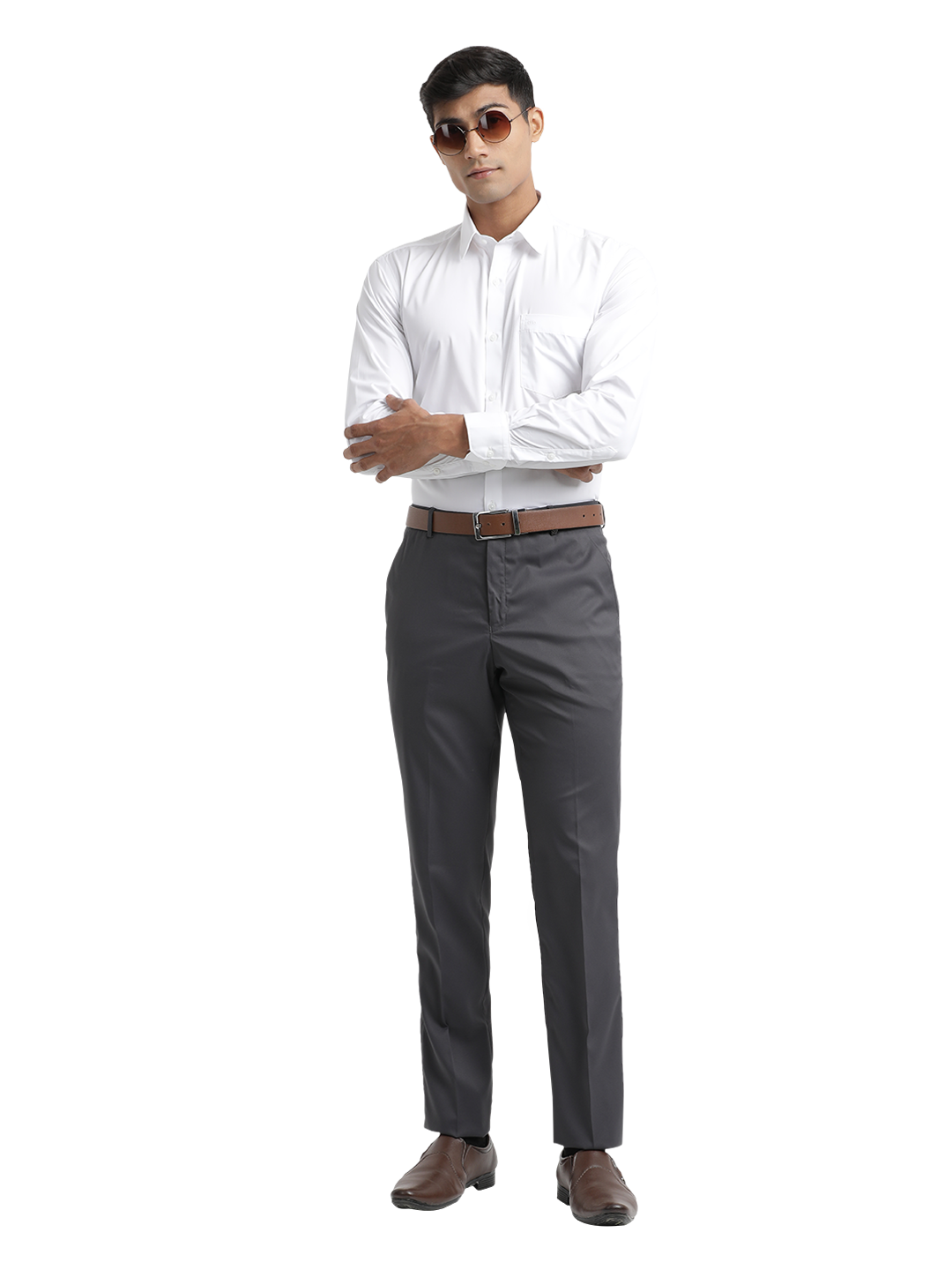 regular fit trousers