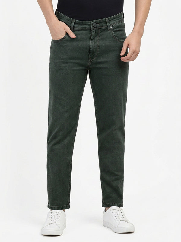 Military Green Denim Trousers
