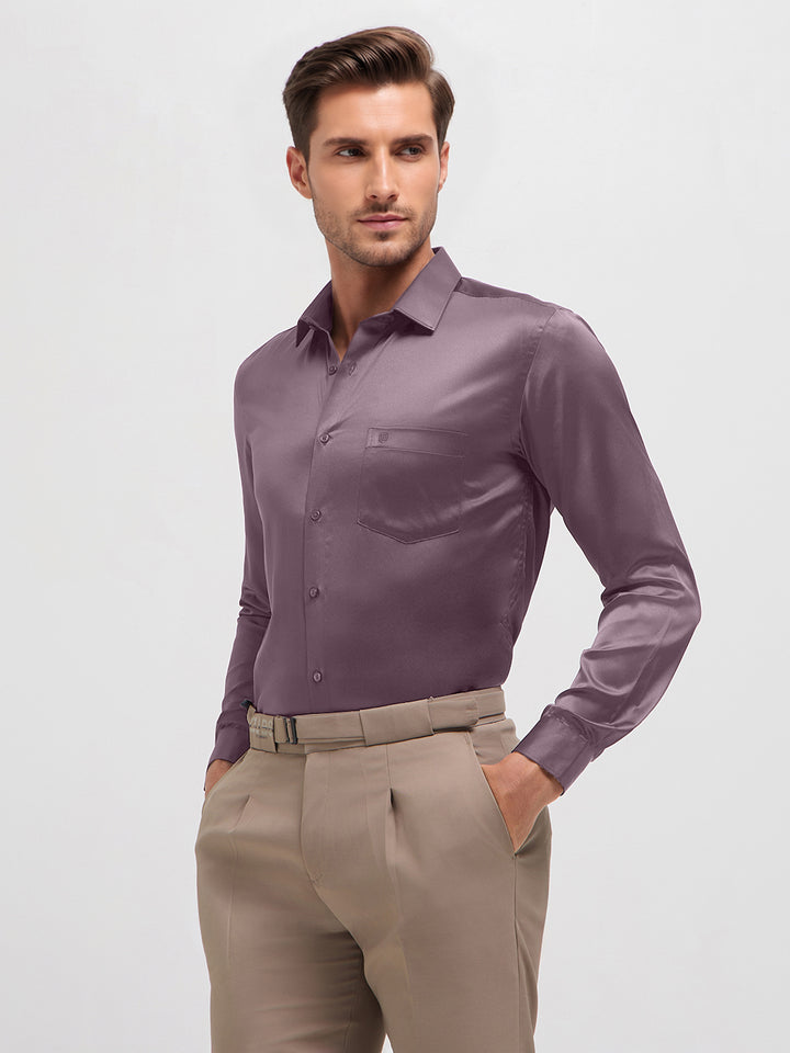 rose satin shirt