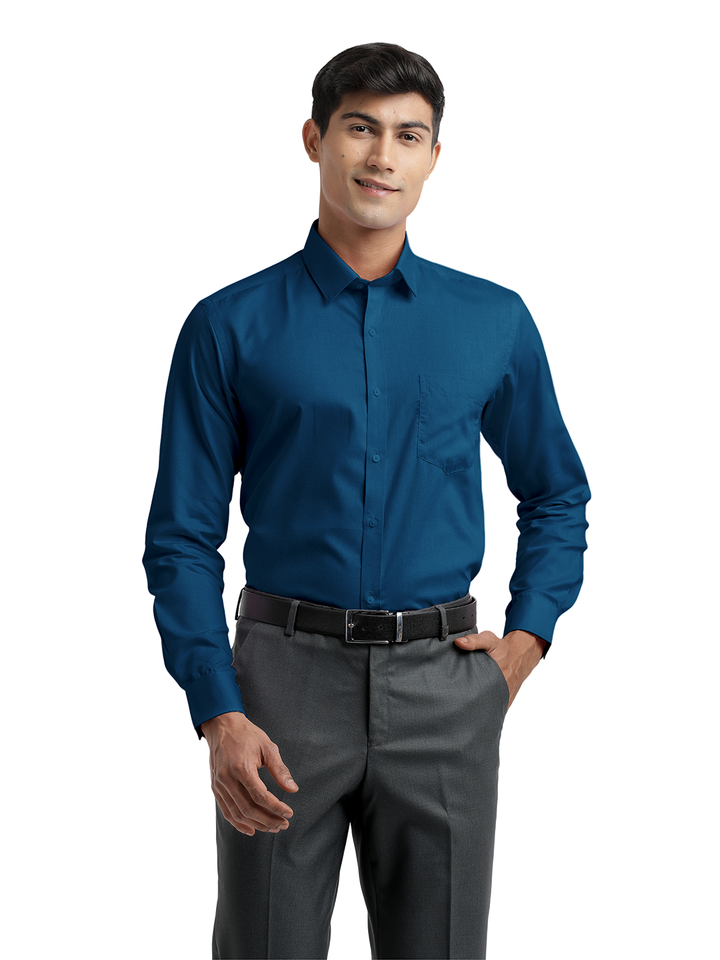 royal blue formal shirt