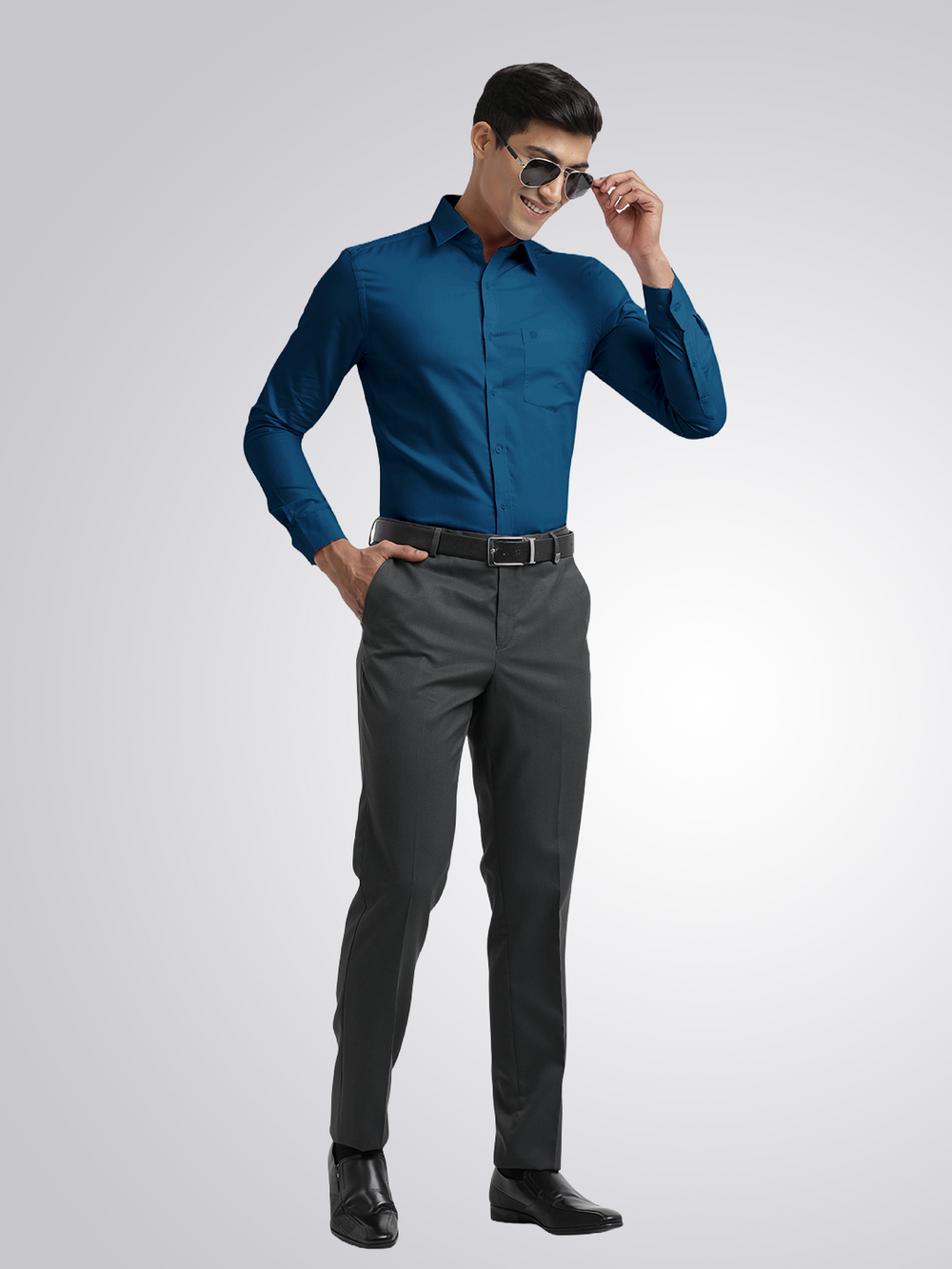 royal blue formal shirt