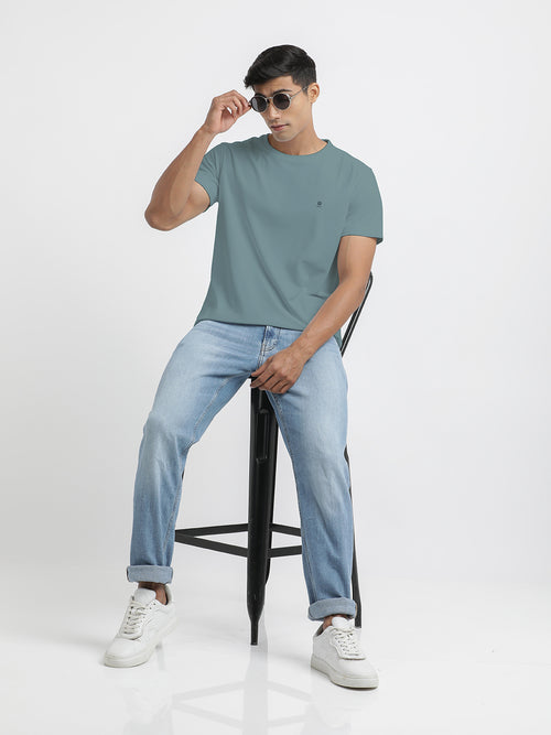 Sea Green Crew Neck T Shirt