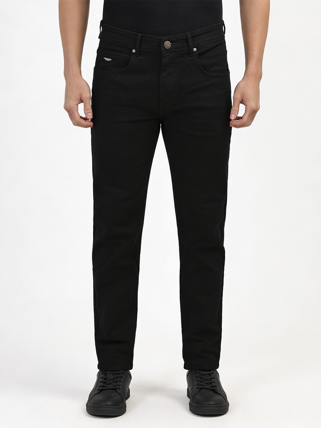skinny fit trousers