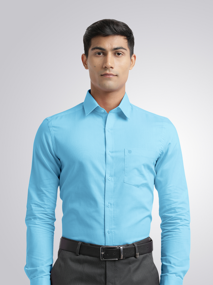 sky blue formal shirt