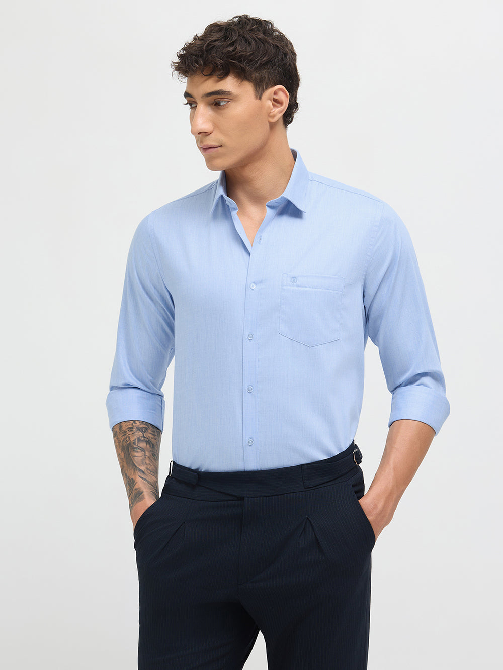 sky blue formal shirt