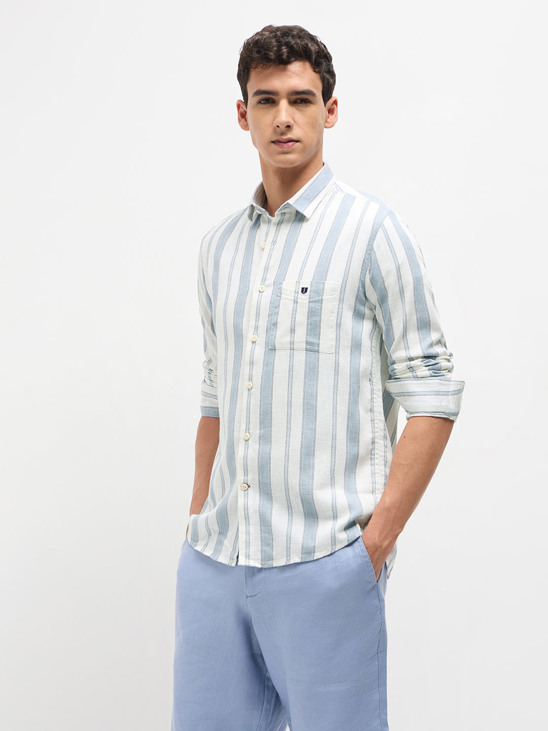 sky blue shirt for men