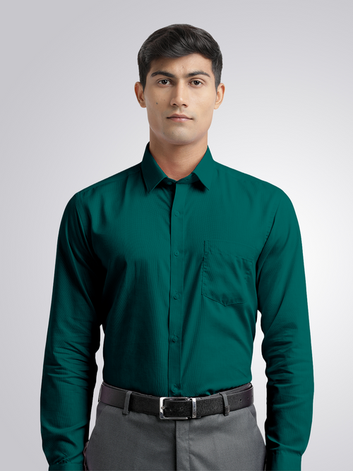 Sea Green Micro Dobby Solid Shirt
