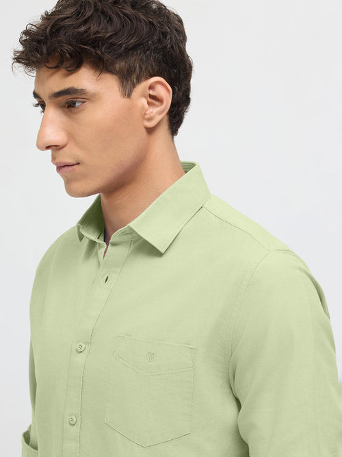 Dusty Olive Solid Casual Shirt