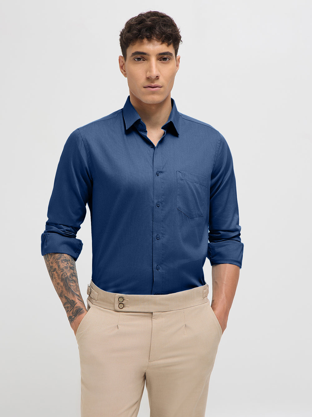 solid formal shirts