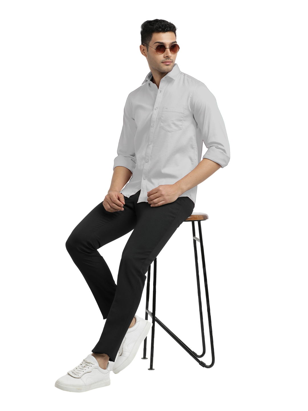 solid grey shirt