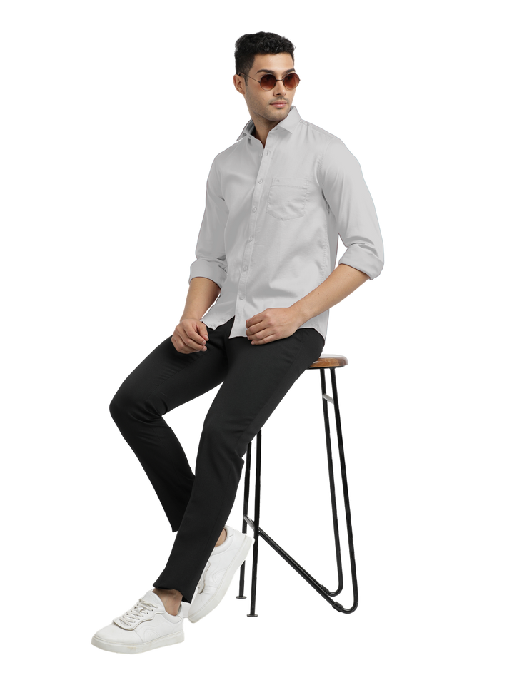 solid grey shirt
