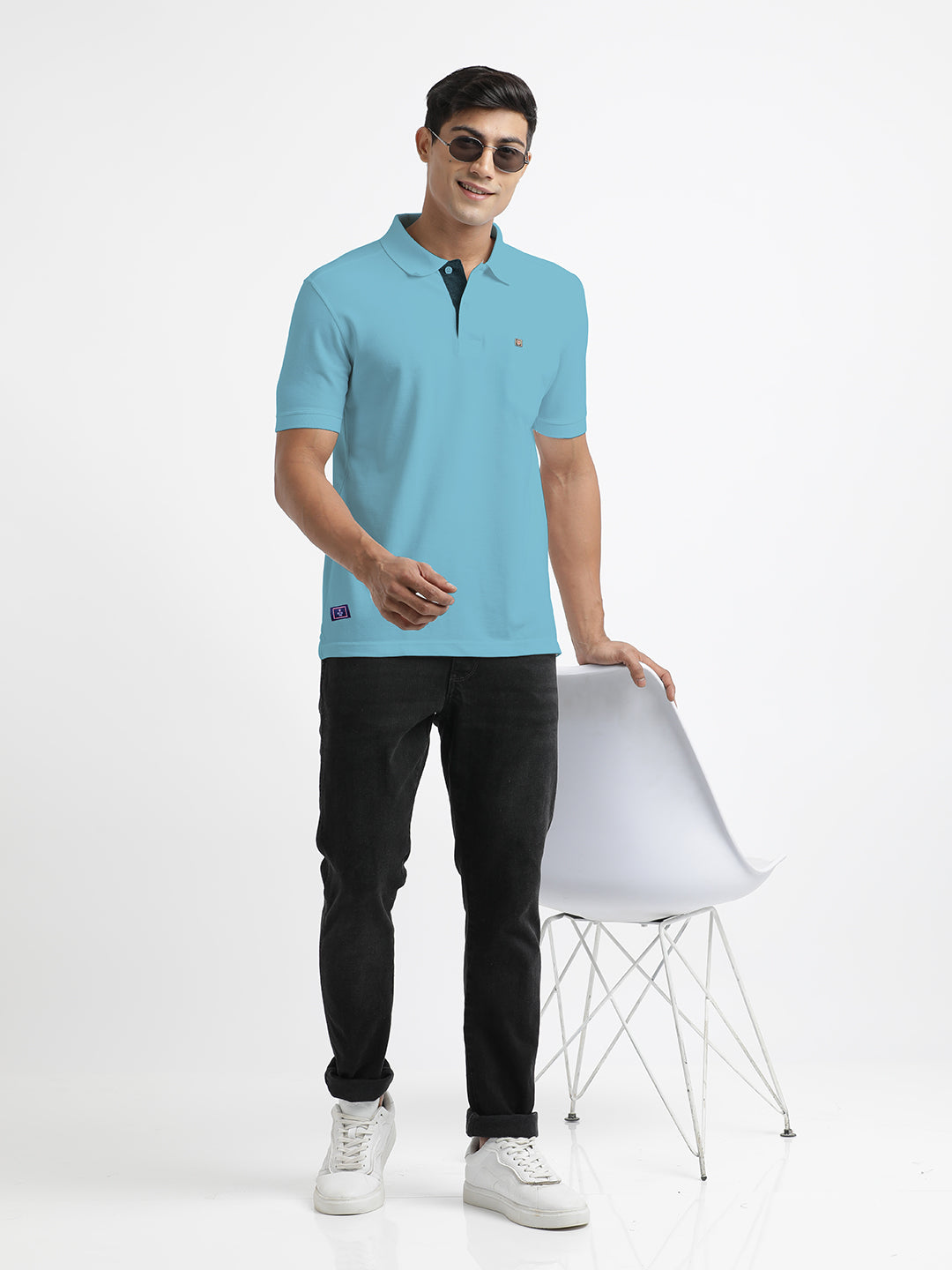 steel blue t shirt