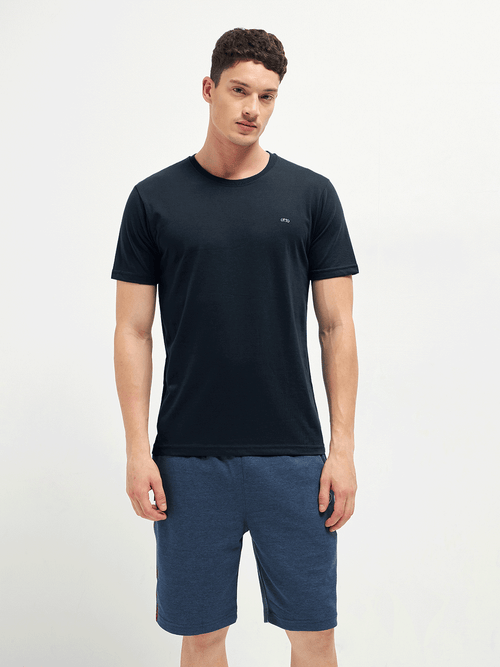 Motto Crew Neck T-Shirt Medieval Blue