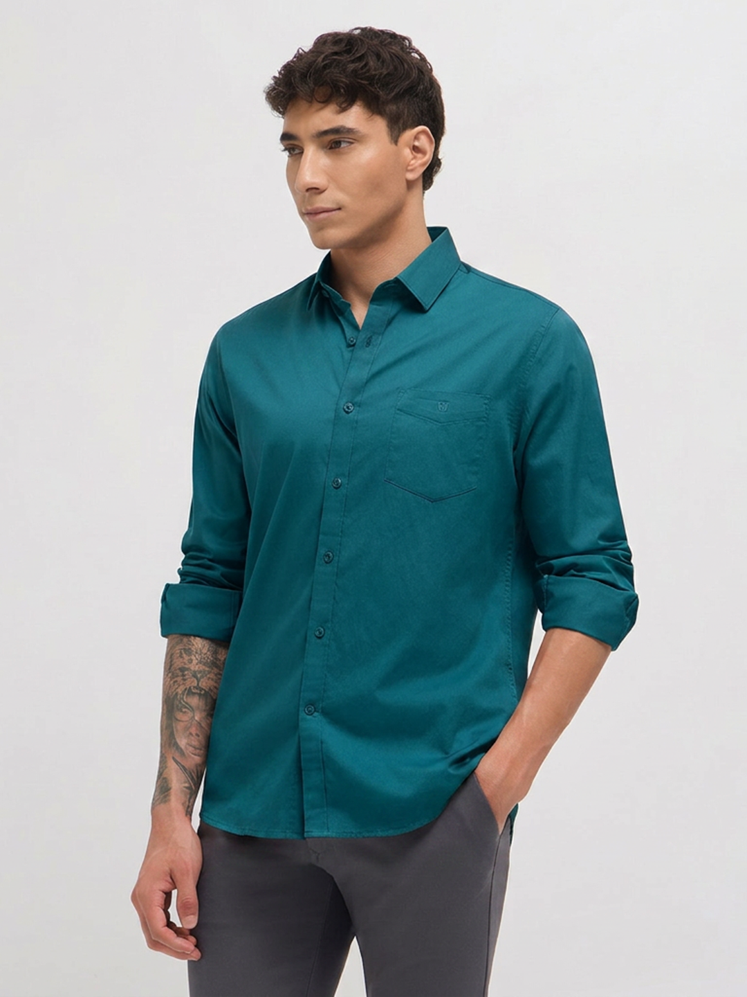teal green shirts for mens
