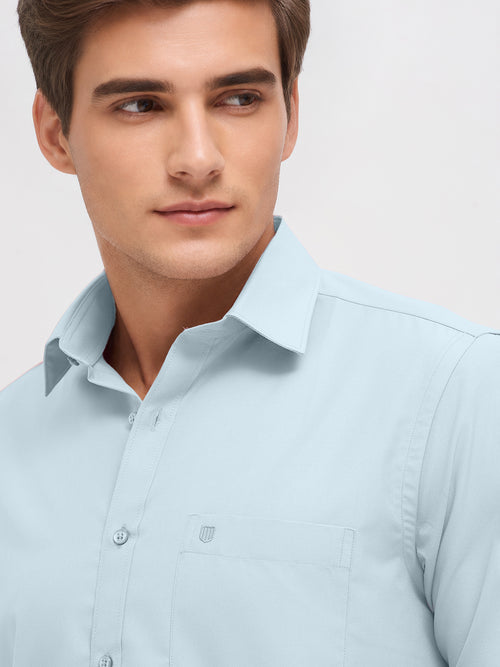 Light Blue Solid Formal Shirt