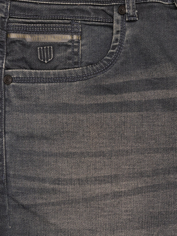 Dark Green Faded Denim Trousers