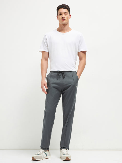 Dark Grey Stretchable Lycra Cotton Traveler Trouser