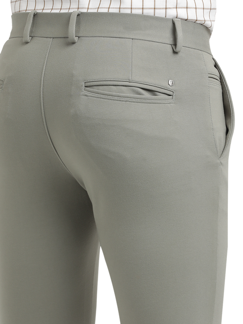 Pista Lycra Cotton Stretchable Solid Trousers