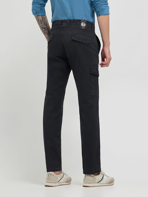 Coral Black Cargo Casual Trousers