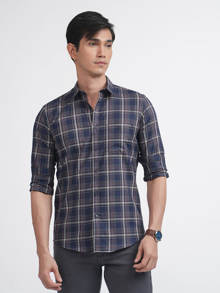 twill check shirt