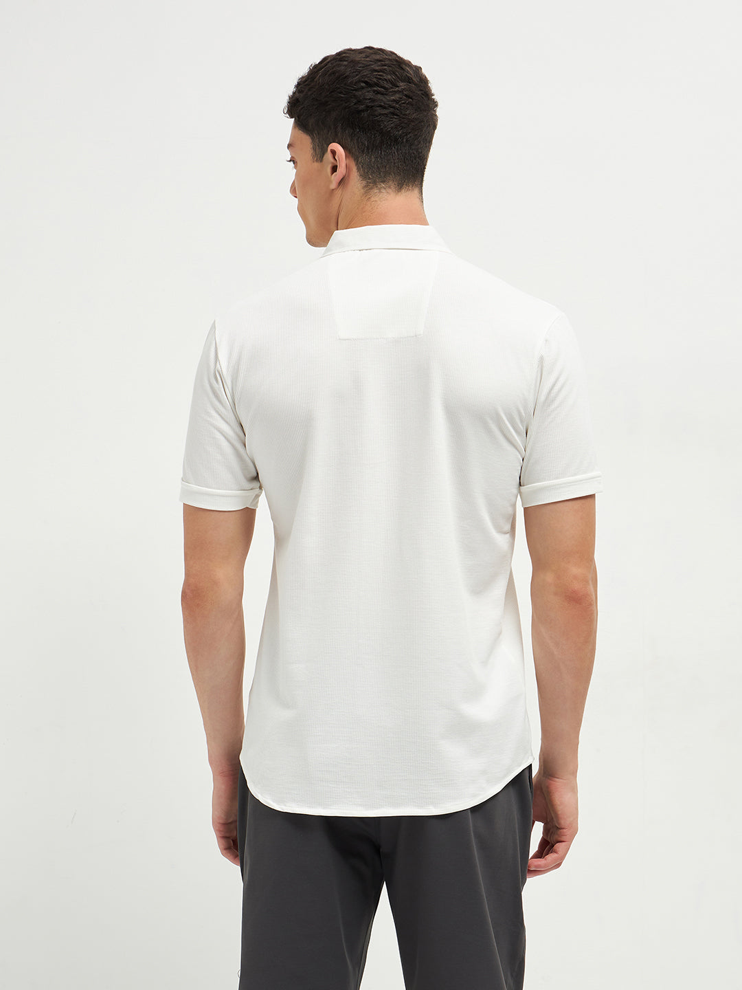 white button down t shirt