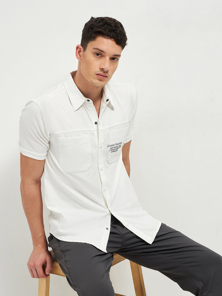 white button t shirt