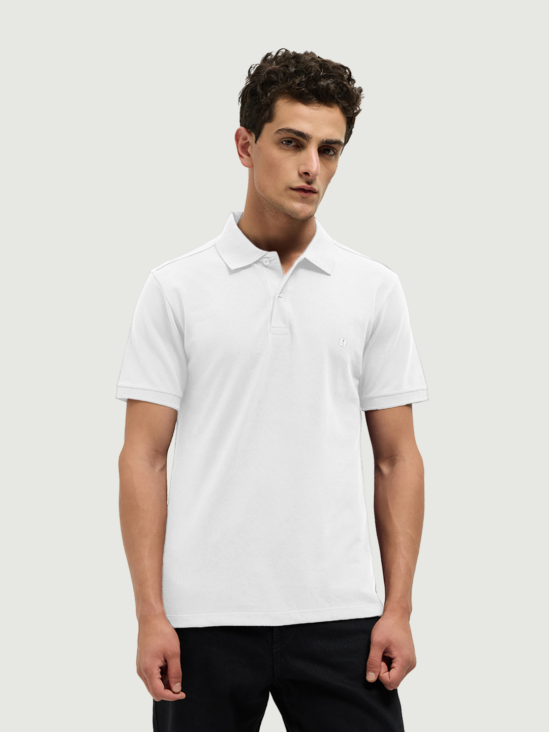 white collar polo t shirt