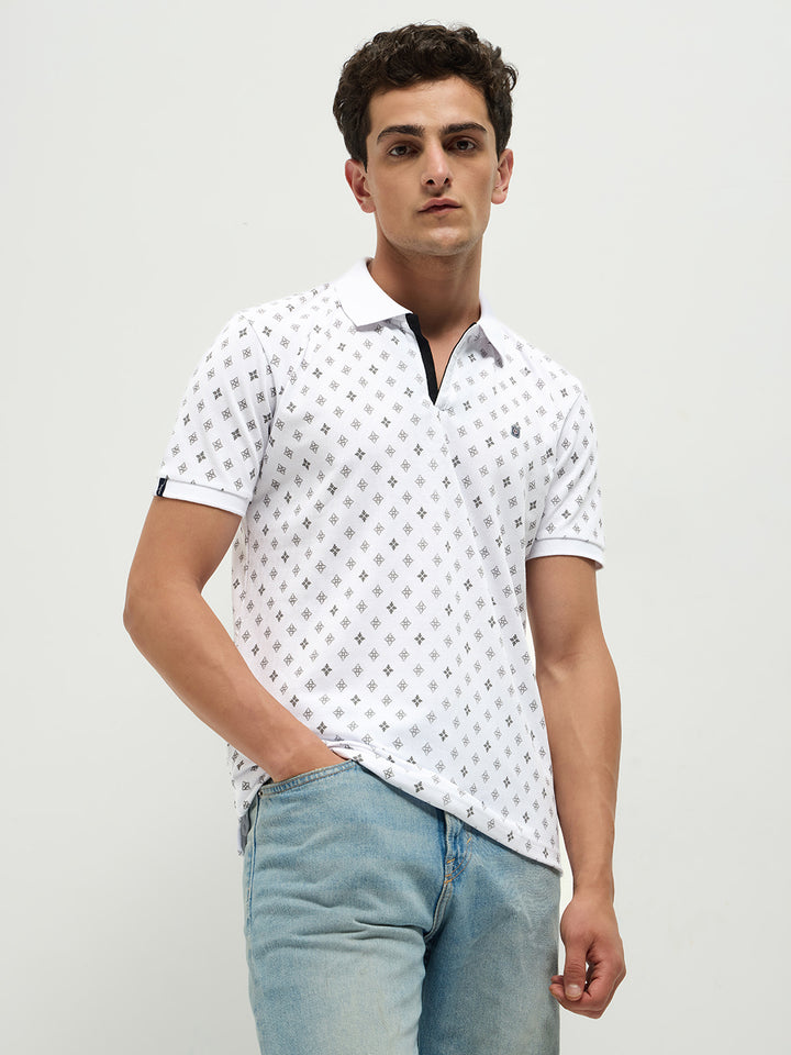white collar t shirt for men