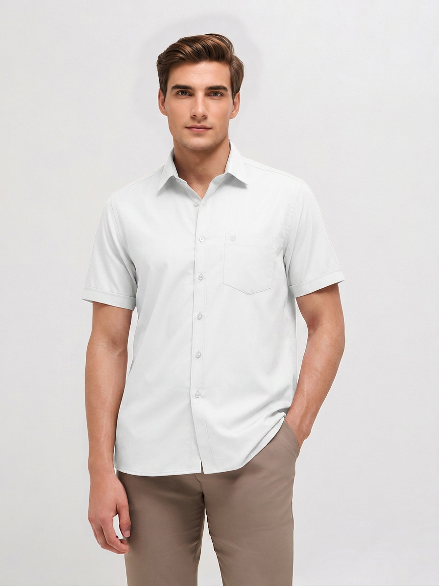 white formal shirt for men