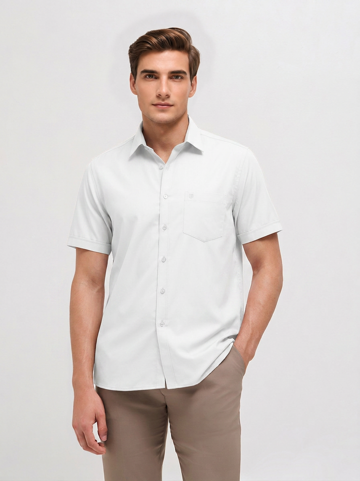 white formal shirt for men