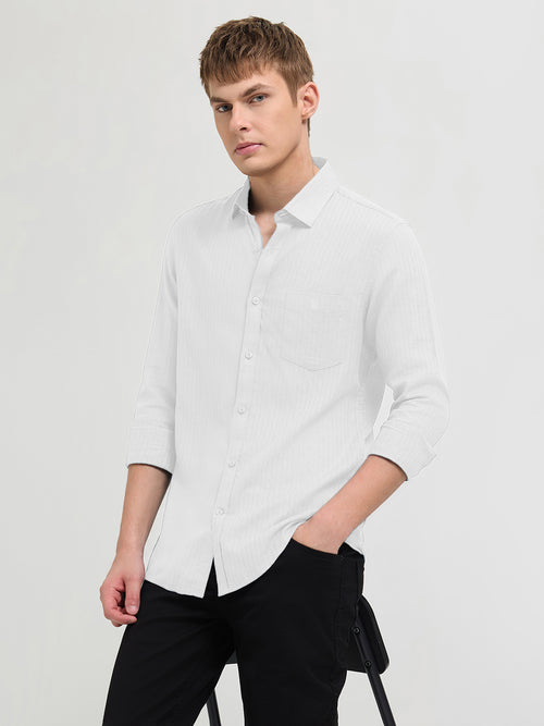 Royal White Solid Casual Shirt