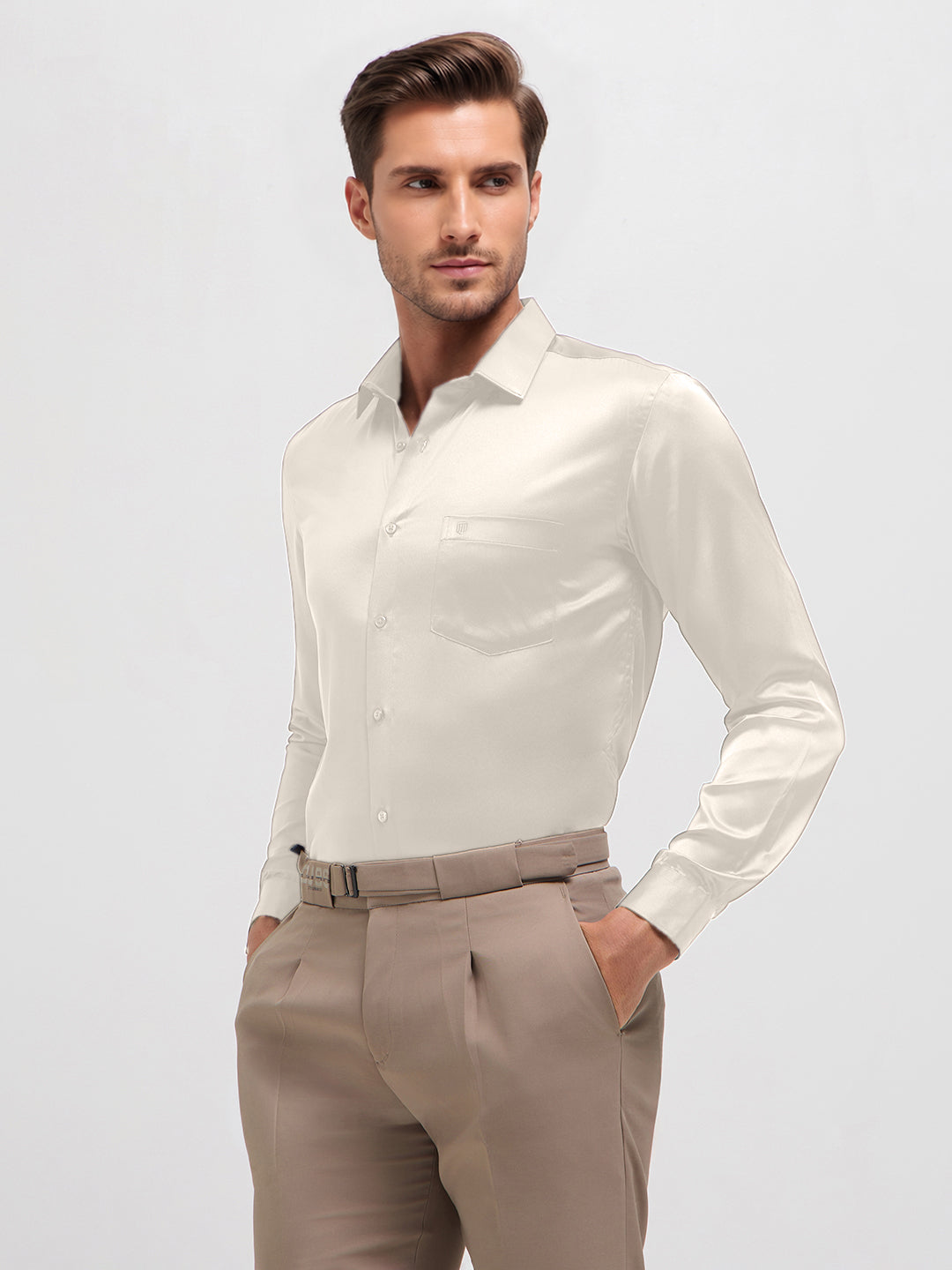 white solid shirt