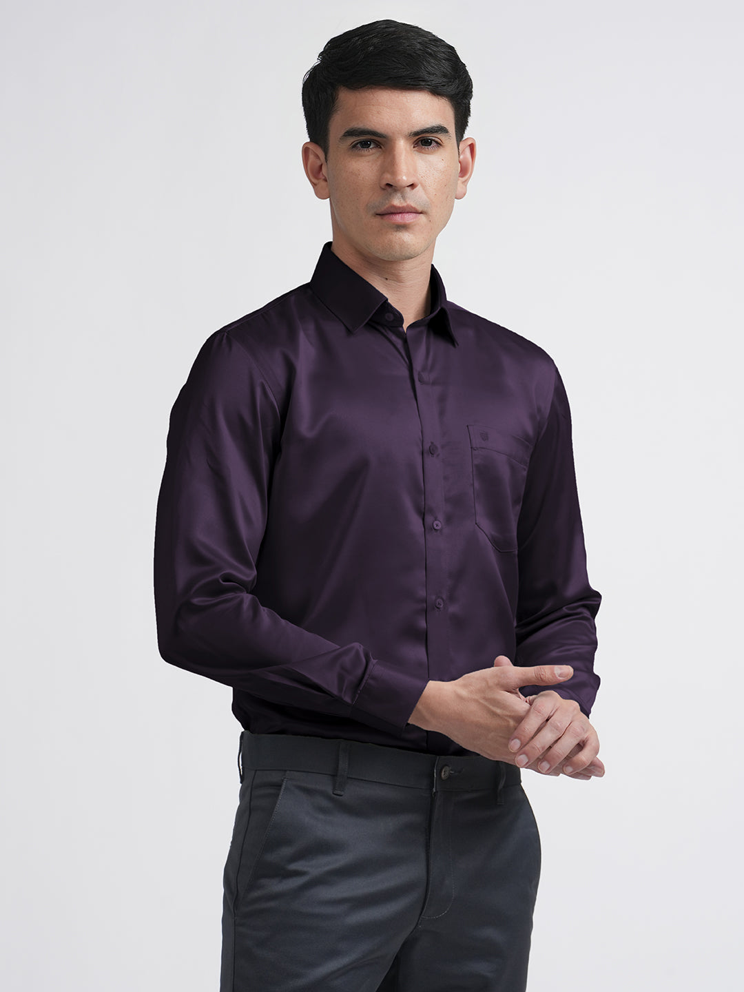 wine formal shirt