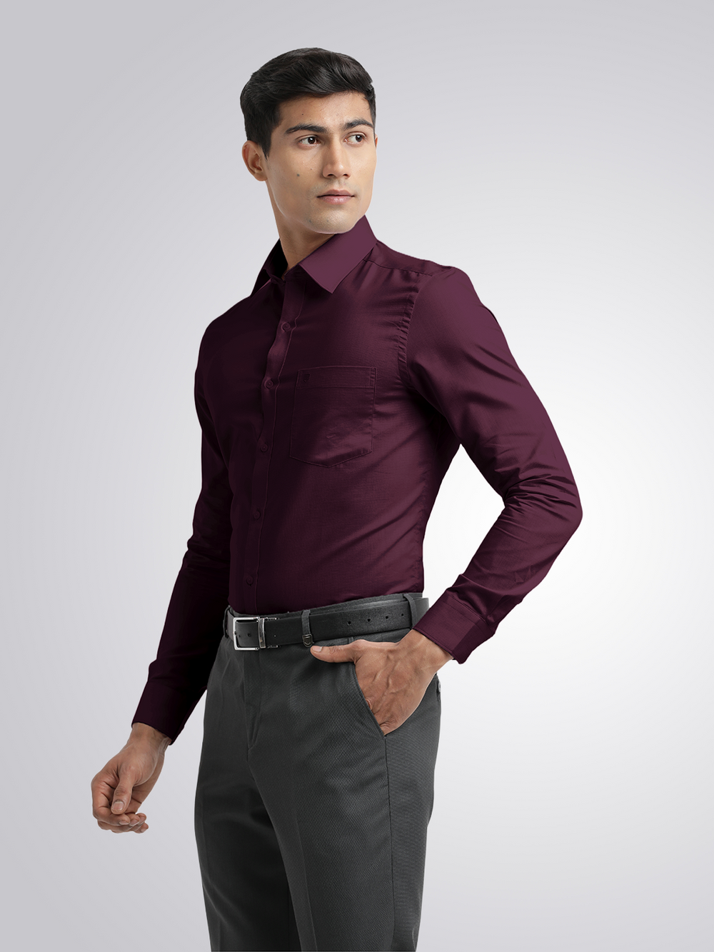 wine formal shirt
