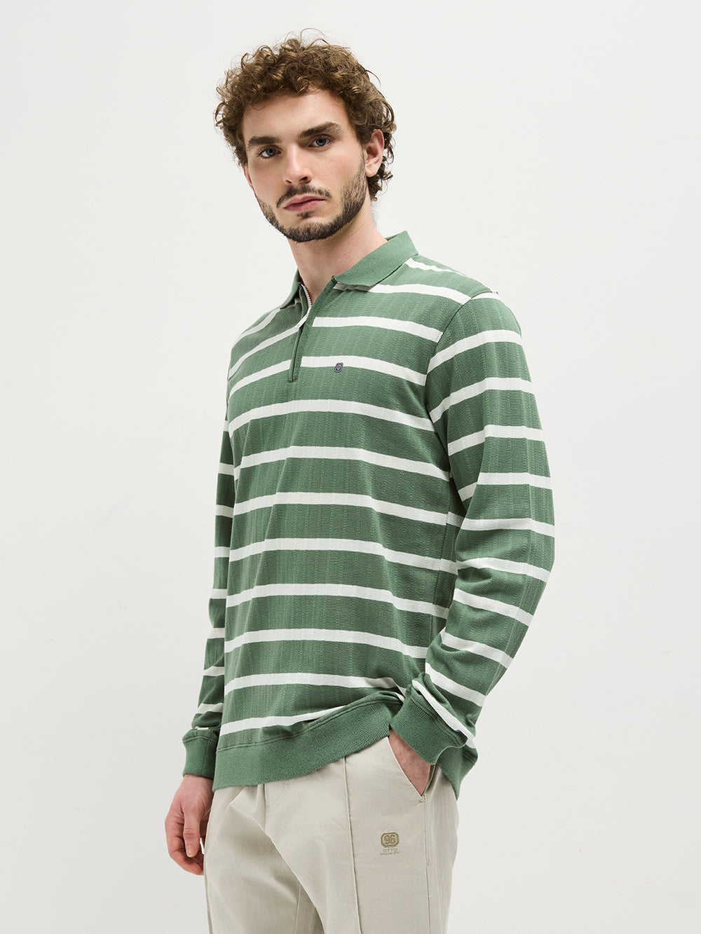 zipper polo t shirt