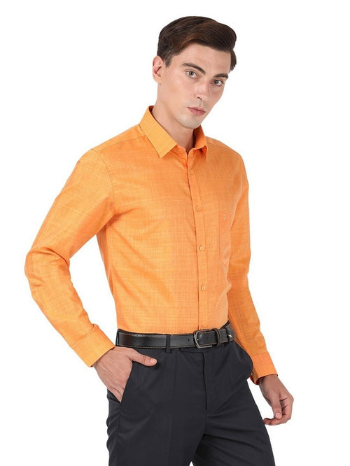orange formal shirt