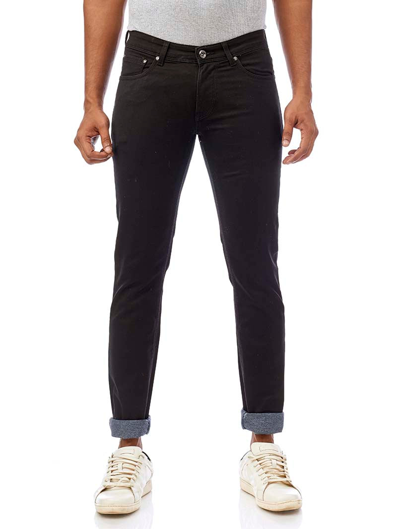 Black Twill Studded Carpenter Trousers  Buy Men Trousers  Fugazee   FUGAZEE
