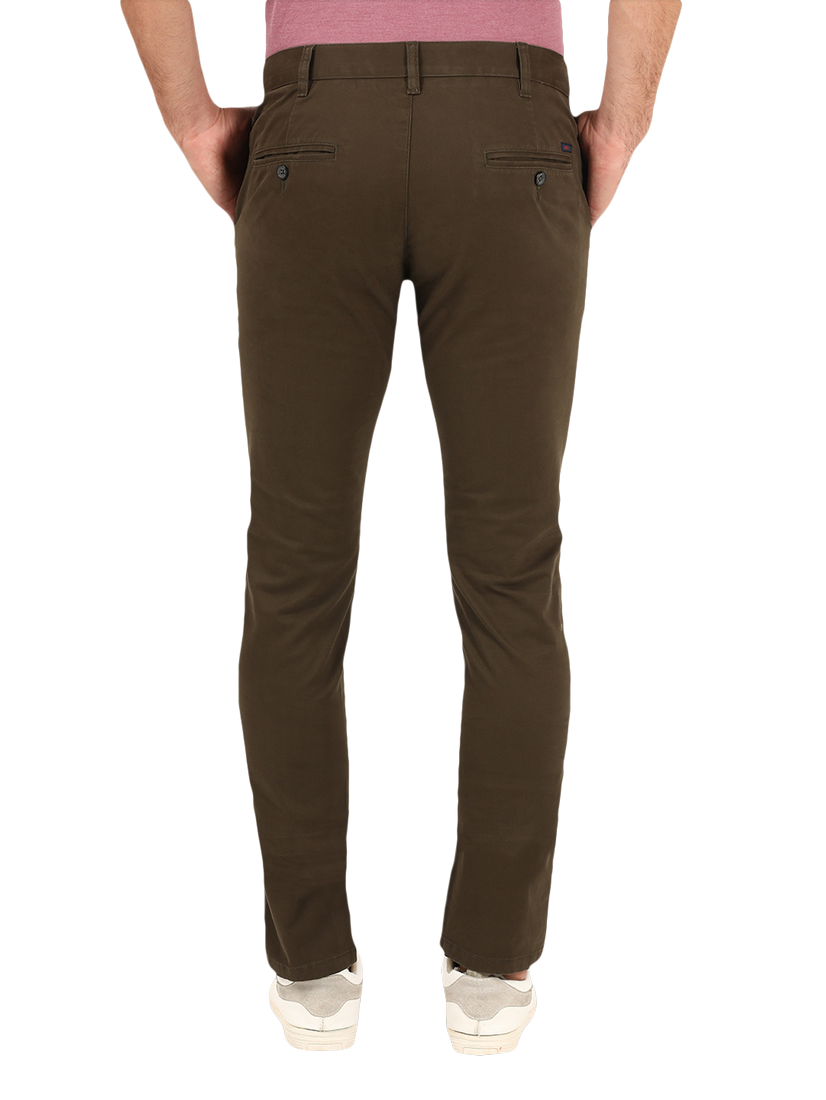 Grey Solid Casual Trousers