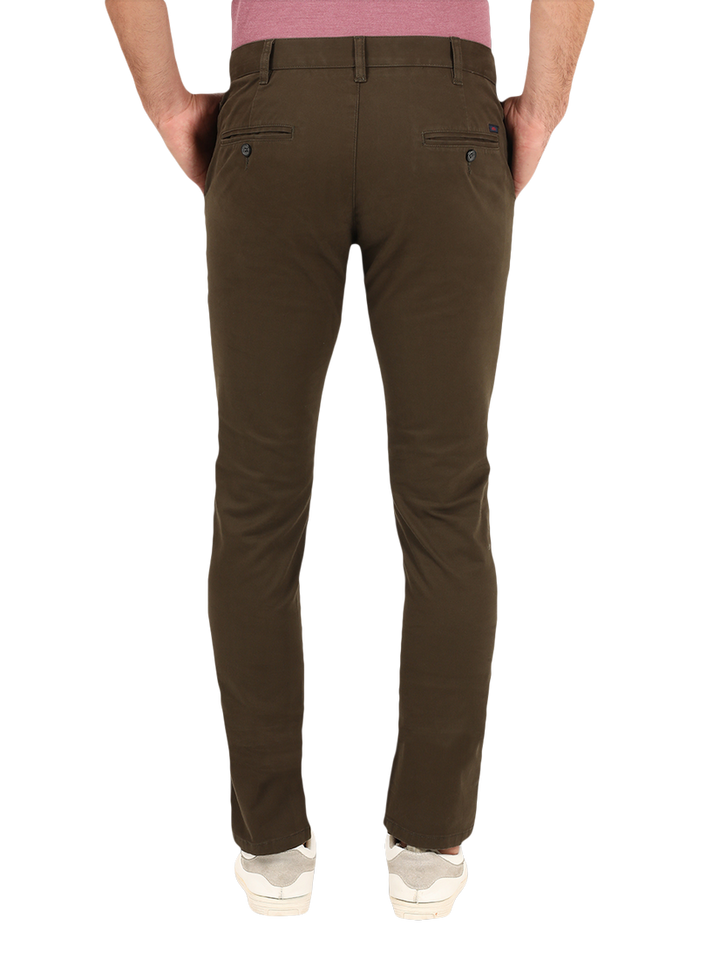 Grey Solid Casual Trousers