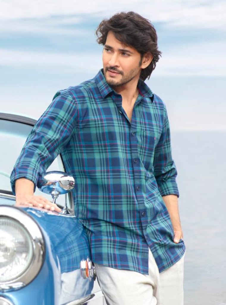 OTTO Blue Checkered Casual Trim Fit LEO_1 MB –, 43% OFF